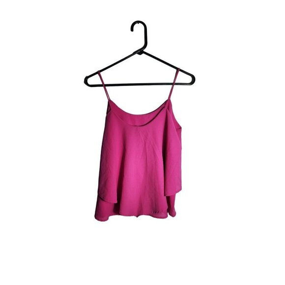 Paper Crane Sleeveless Blouse Hot Pink Medium - Picture 2 of 4